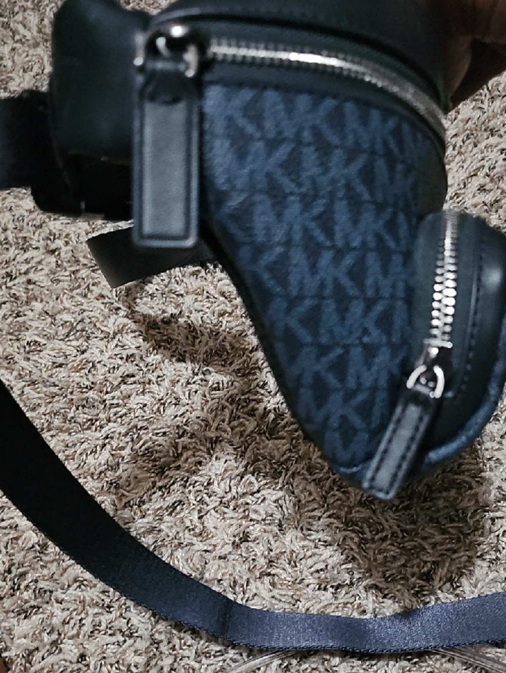 Michael Kors Dark Blue MK Logo Belt Bag - Picture 4 of 13